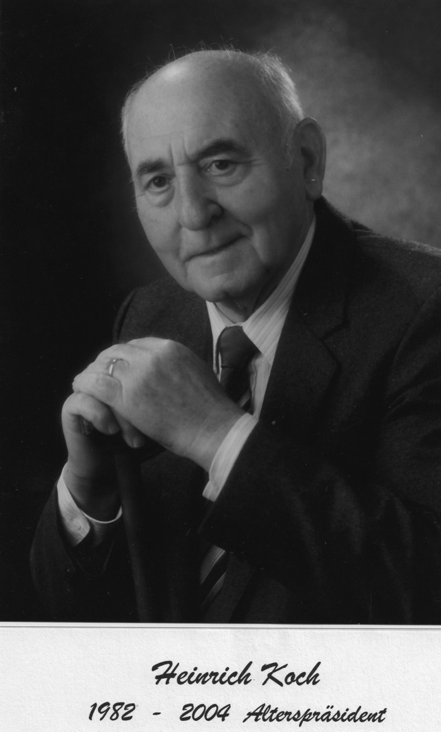 Heinrich Koch, Alterspräsident von 1982 bis 2004 Heinrich Koch, Alterspräsident von 1982 bis 2004